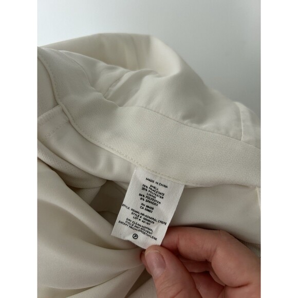 Theory Remaline Structured Sleeveless Admiral Crepe Jumpsuit Ivory Size 8 NWT - Picture 8 of 12